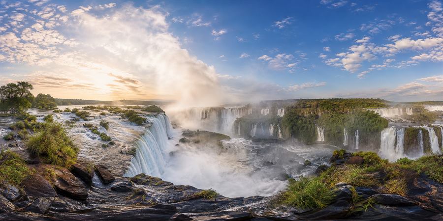 Iguazu Falls Misty Morning 360 panoramic photo