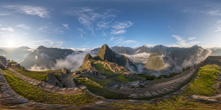 Machu Picchu Morning Panorama 360 panoramic photo