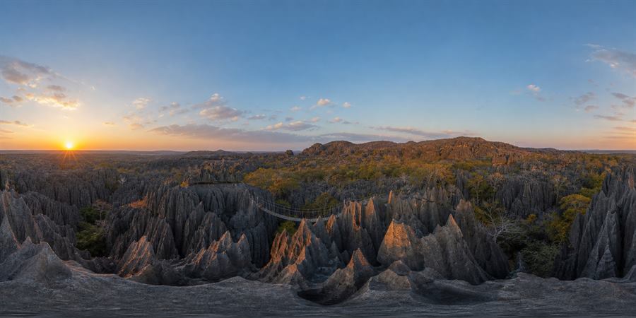 Madagascar Tsingy de Bemaraha Sunrise Panorama 360 panoramic photo