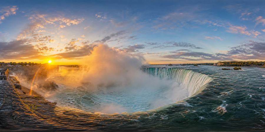 Niagara Falls Horseshoe Sunrise Panorama 360 panoramic photo