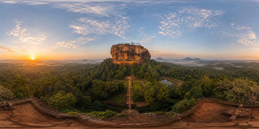 Sri Lanka Sigiriya Rock Fortress Sunrise Panorama 360 panoramic photo
