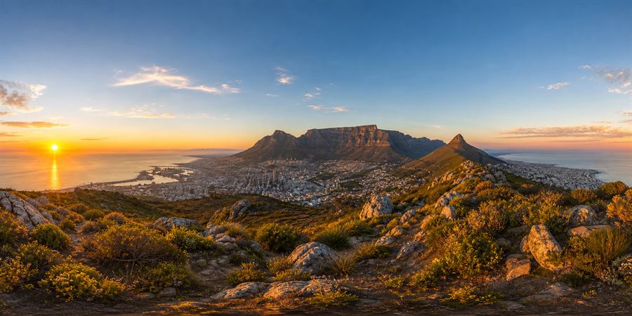 Table Mountain Cape Town Sunrise 360 panoramic photo