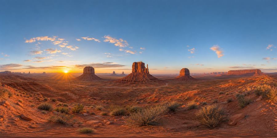 USA Monument Valley Sunrise Panorama 360 panoramic photo