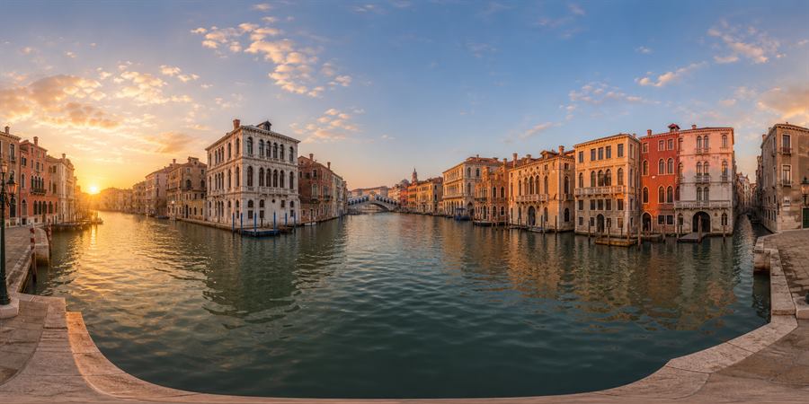 Venice Grand Canal Sunrise Panorama 360 panoramic photo