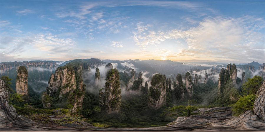 Zhangjiajie National Forest Park 360 panoramic photo